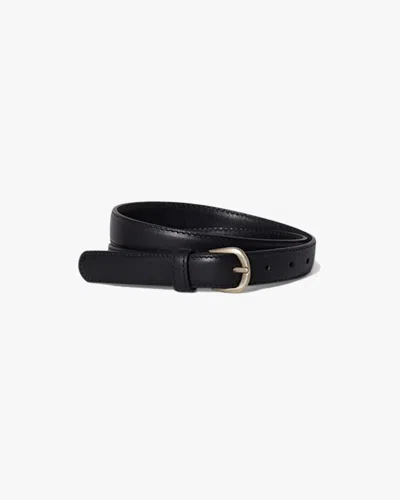 Janessa Leone Slim Leather Belt In Black