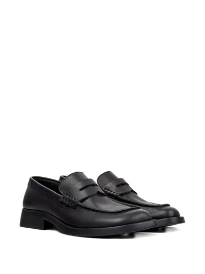 Camper Donna Leather Loafers In Black
