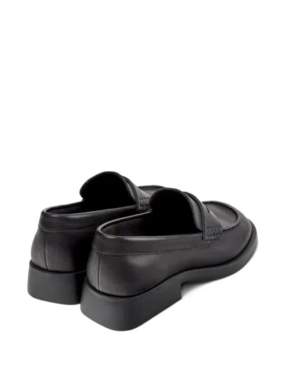 Camper Donna Leather Loafers In Black