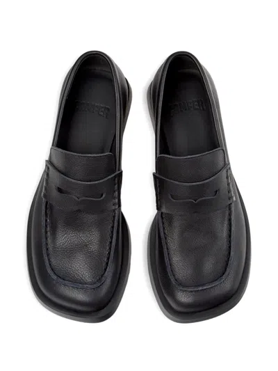 Camper Donna Leather Loafers In Black