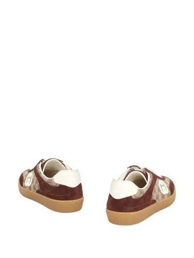 Gucci Men G75 Low-top Supreme Gg Fabric And Suede Sneakers In Multi