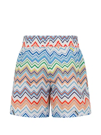 Missoni Boys Zigzag Swim Shorts In Multi