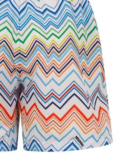 Missoni Boys Zigzag Swim Shorts In Multi
