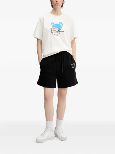 Inbetweeners Drawstring Embroidered Shorts In Black