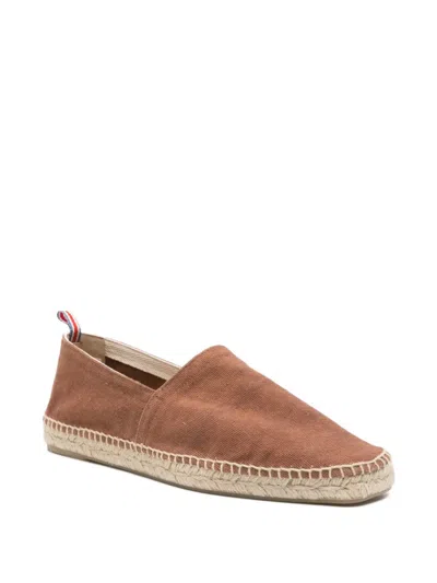 Castaã±er Pablo Canvas Espadrilles Jute Sole Pull Tab In Brown