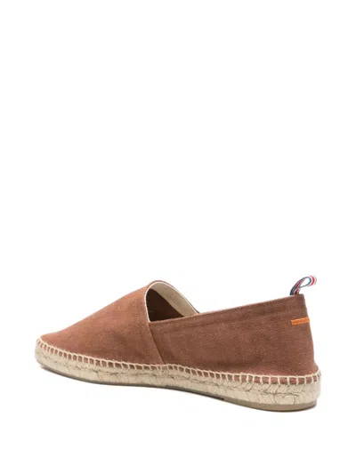 Castaã±er Pablo Canvas Espadrilles Jute Sole Pull Tab In Brown