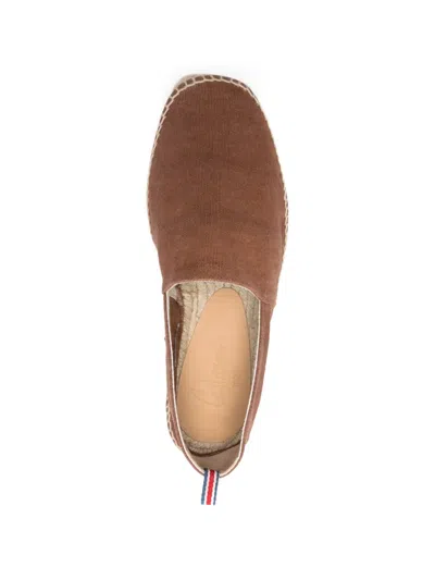 Castaã±er Pablo Canvas Espadrilles Jute Sole Pull Tab In Brown