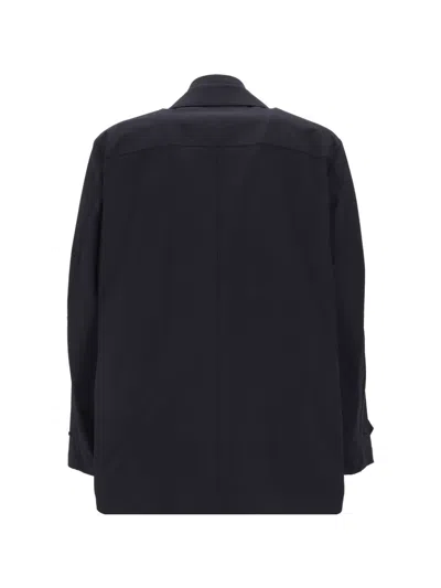 Fay Morning Short Double-breasted Front Jacket In Black