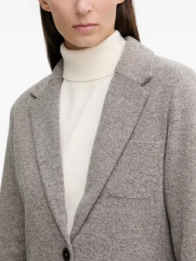 Marc O'polo Patch-pocket Button-fastening Jacket In Gray