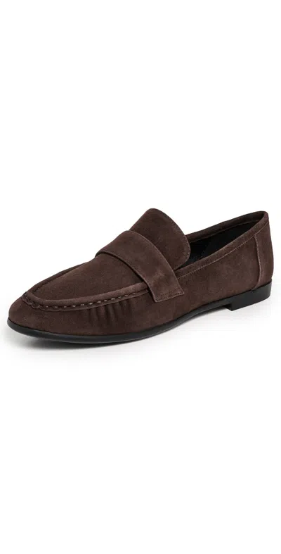 Black Suede Studio Arrow Suede Loafer Hot Fudge In Brown