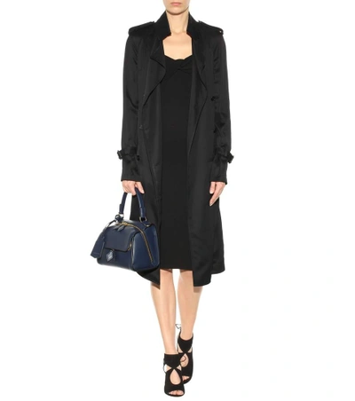 Shop Victoria Beckham Silk And Wool-crêpe Dress In Black