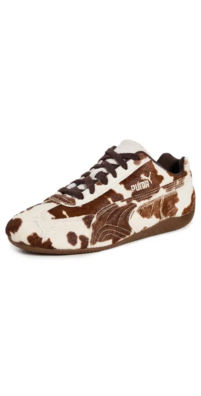 Puma Womens Cow Print Brown Speedcat Og Pony Hair Effect Trainers