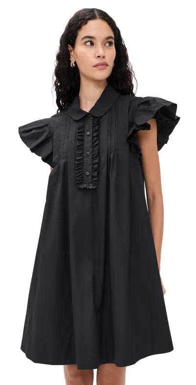 Lee Mathews Charlotte Mini Dress In Black