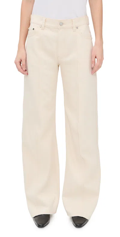 Helmut Lang Ski High Rise Jeans In Ecru In Neutral