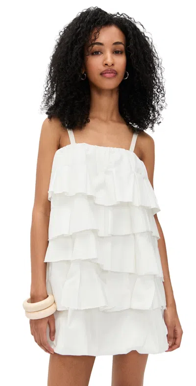 Lee Mathews Annie Mini Dress Natural In White