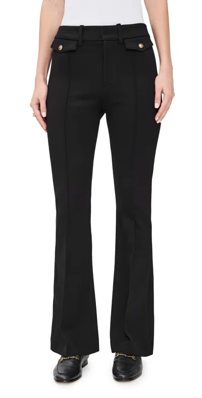 Frame The Modernist High Waist Wide Leg Pants In Black
