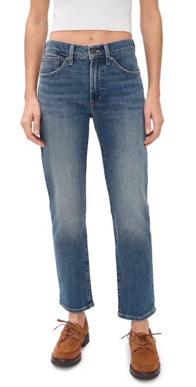 Madewell The Jules Slim Straight Jeans Atlin Wash In Brown