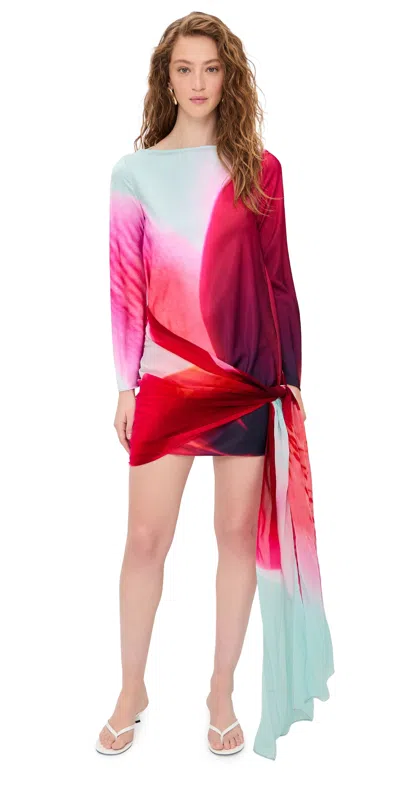 Significant Other Farrah Long Sleeve Mini Dress Tropical Bloom In Multi