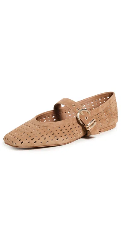 Dolce Vita Mikel Ballet Flats Lt Brown Perforated Suede In Multi