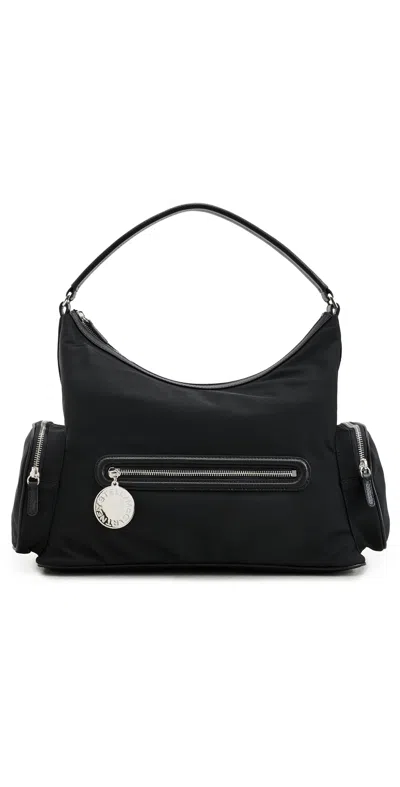 Stella Mccartney Womens Ultra Black Dartmoor Patent Vegan Leather Shoulder Bag