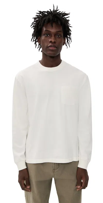 Madewell The Vintage Long Sleeve Pocket T-shirt In White
