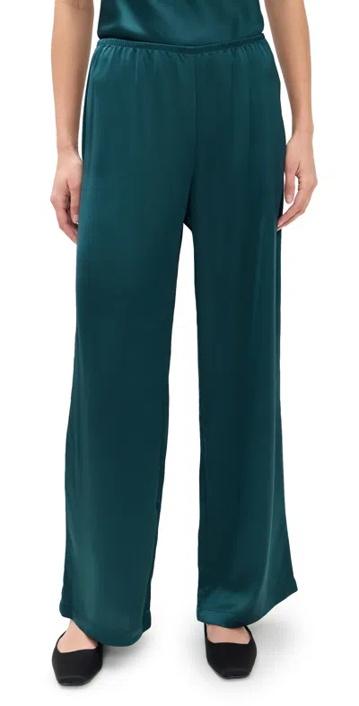 Leset Barb Wide Leg Pants Pacific In Green