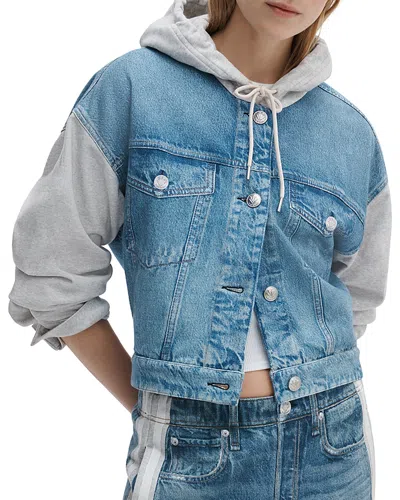Rag & Bone Rb Miramar Terry Combo Hooded Trucker In Sport