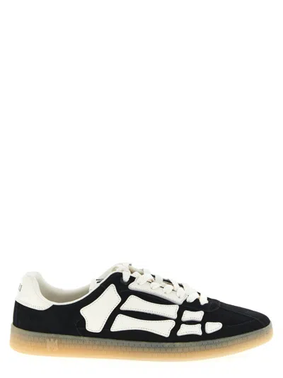 Amiri Pacific Bones Black Low Top Sneakers With Logo Patch On The Tongue And Logo Lettering On The Heel In In Multi