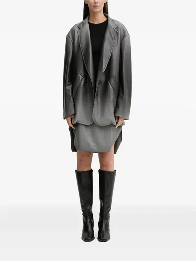 Mmc Studio Ombré Oversized Jacket In Gray