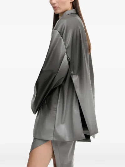 Mmc Studio Ombré Oversized Jacket In Gray