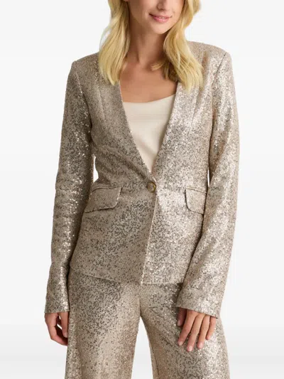 St John Sequin Jacket In Neutral