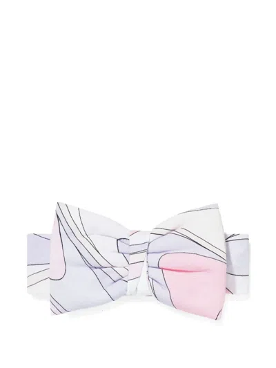 Pucci Junior Printed Elasticated Headband In White
