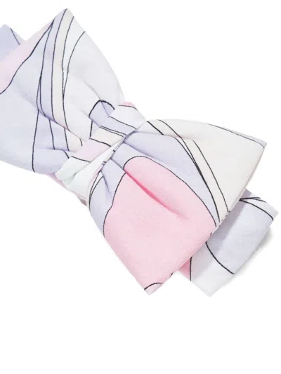 Pucci Junior Printed Elasticated Headband In White