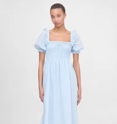 Hill House Home The Scarlett Midi Nap Dress In Blue