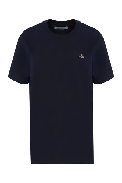 Vivienne Westwood Cotton Crew-neck T-shirt In Blue