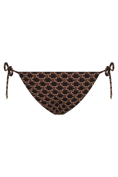 Celine Tie Side Bikini Hipster In Multi