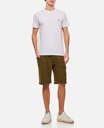 Lacoste Short Sleeve Crew Neck Pima Cotton Jersey T-shirt In White