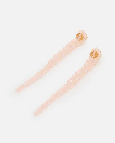Simone Rocha Drip Earrings In Pink