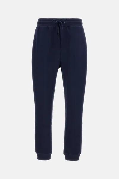 Fay Drawstring Patch Pocket Track Pants In Blue