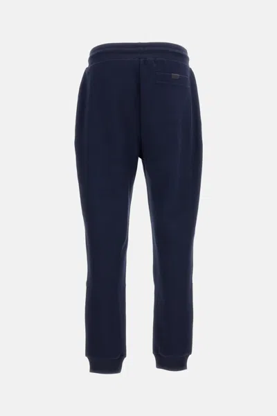 Fay Drawstring Patch Pocket Track Pants In Blue