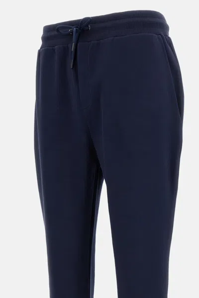 Fay Drawstring Patch Pocket Track Pants In Blue