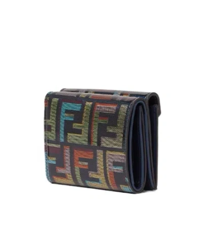Fendi Ff Diamonds Wallet In Black