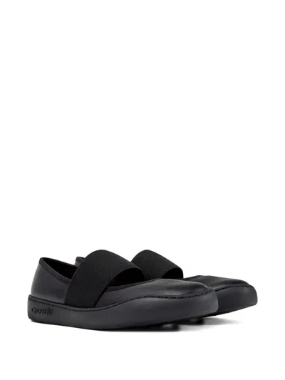 Camper Peu Touring Elasticated-strap Ballet Flats In Black