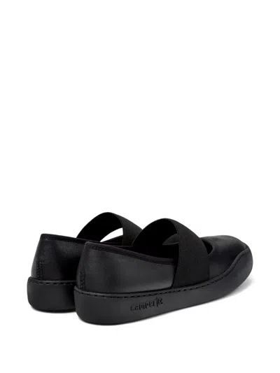 Camper Peu Touring Elasticated-strap Ballet Flats In Black