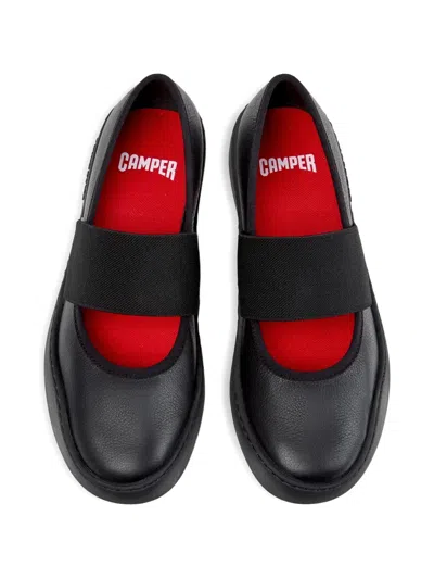 Camper Peu Touring Elasticated-strap Ballet Flats In Black