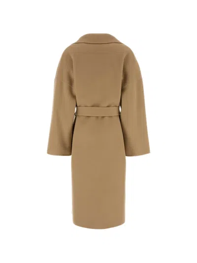 Aftercoat Camel Wool Blend Coat In Gold