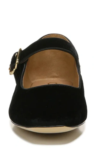 Sam Edelman Womens Black Michaela Square-toe Leather Ballet Flats