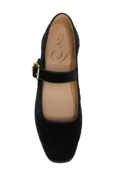 Sam Edelman Womens Black Michaela Square-toe Leather Ballet Flats