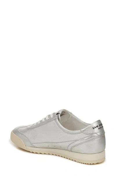 Sam Edelman Logo-embroidered Sneakers In Silver