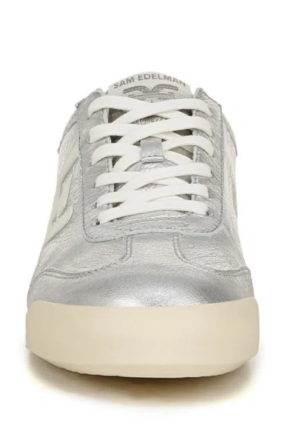 Sam Edelman Logo-embroidered Sneakers In Silver